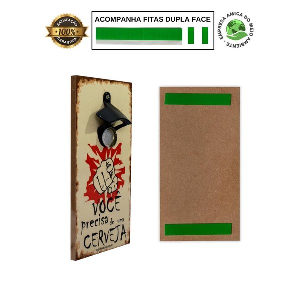 Kit 4 Porta Copos Cerveja Com Suporte + Abridor de Garrafas