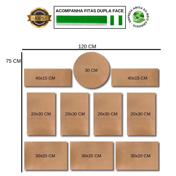 Kit Placas Decorativas Bebidas Mdf - 10 Placas