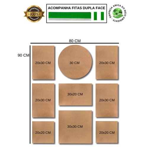 Kit Placas Decorativas Bebidas Mdf - 9 Placas