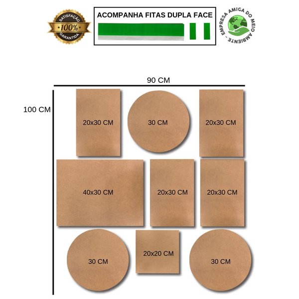 Kit Placas Decorativas Bebidas Frases Mdf - 9 Placas