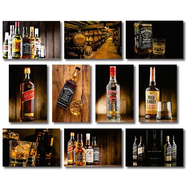 Kit 10 Placas Decorativas Mdf Bebidas e Drinks