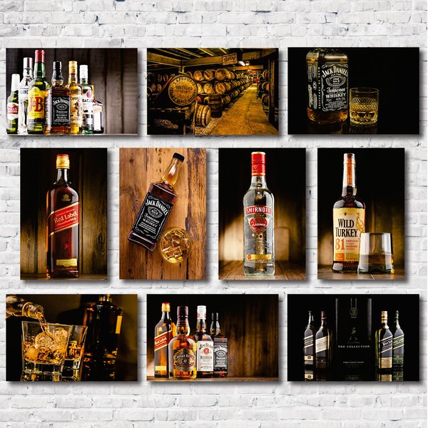 Kit 10 Placas Decorativas Mdf Bebidas e Drinks