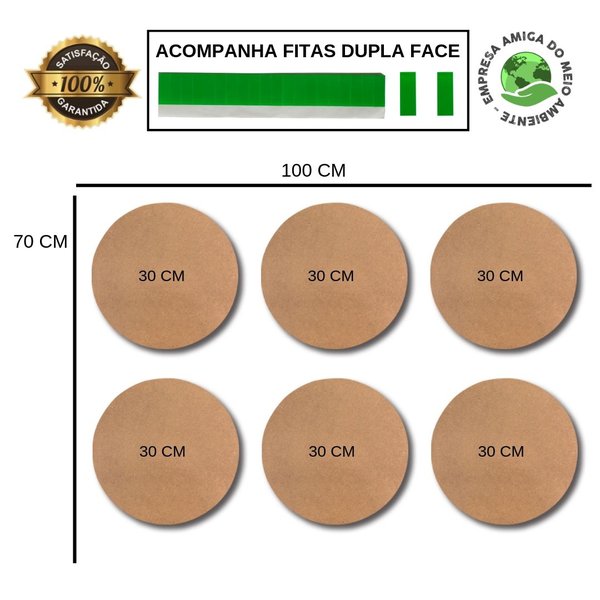 Kit 6 Placas Decorativas Mdf Bebidas Cervejas 30 cm redondas