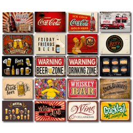 Imagem de Kit 20 Placas Decorativas Mdf Bebidas Cervejas Vintage