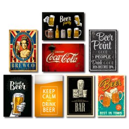 Imagem de Kit Placas Decorativas Bebidas Drinks Frases Mdf - 8 Placas