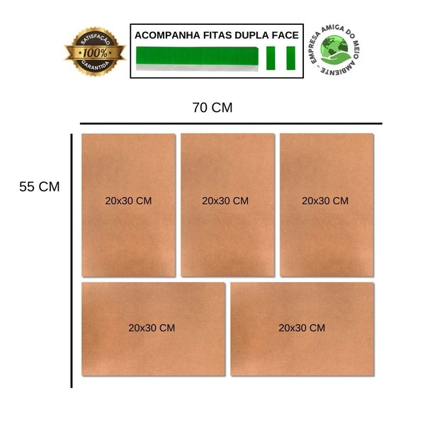 Kit Placas Decorativas Frases Bebidas Mdf 5 pçs 20x30 cm