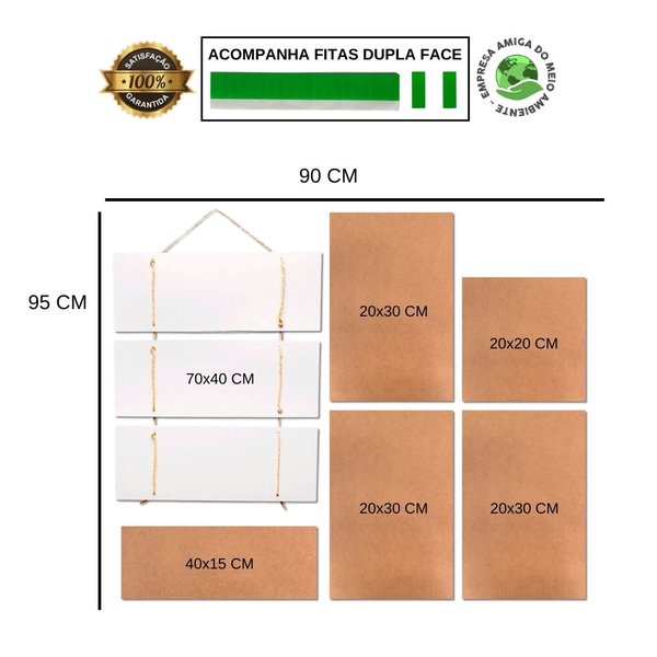Kit 6 Placas Decorativas Cantinho do Churrasco Cervejas Bar