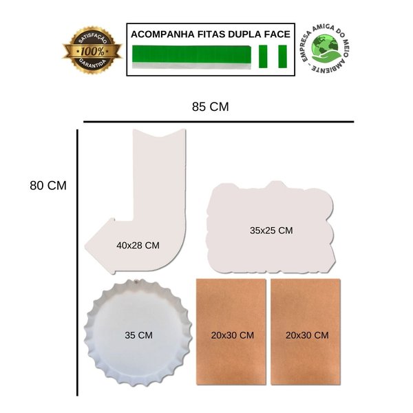 Kit 5 Placas Decorativas Com Frases Bar Cervejas Bebidas