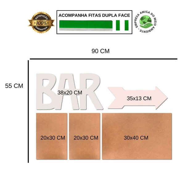 Kit 5 Placas Decorativas Bebidas Cerveja Churrasco