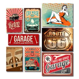 Imagem de Kit Placas Decorativas Carro Vintage Mdf - 8 Placas