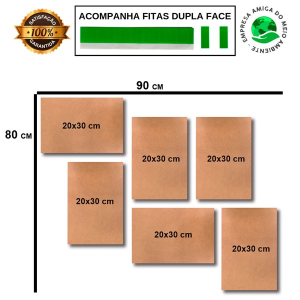 Kit 6 Placas Decorativas Cidades e Viagens Mdf