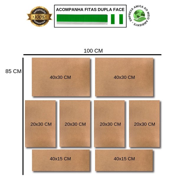 Kit Placas Decorativas Cozinha Churrasco Mdf- 8 Placas