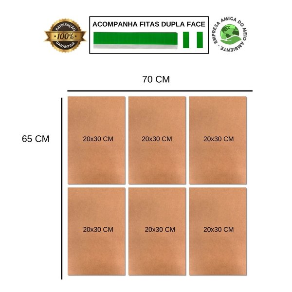 Kit 6 Placas Decorativas Frases Deus é Bom 20x30 cm Mdf