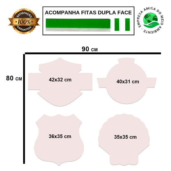 Placas Decorativas C/ Recorte Moto Vintage Kit 4 Placas