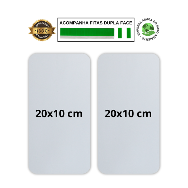 Kit 2 Placas Sinalização Banheiro Feminino Masculino 20x10cm