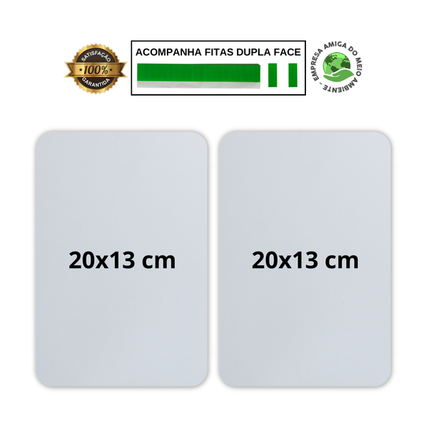 Kit 2 Placas Sinalização Banheiro Feminino Masculino 20x13cm