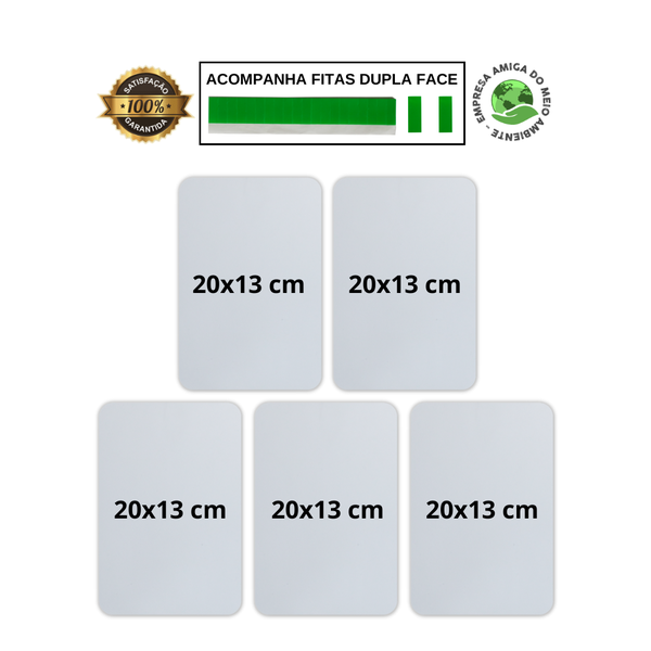 Kit 5 Placas Sinalização Reciclagem Coleta Seletiva 20x13 cm