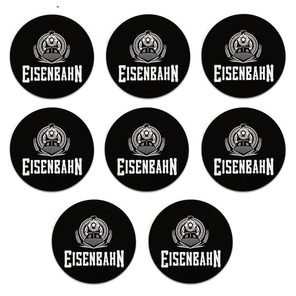 Kit 8 Bolachas Porta Copos Em Plástico Eisenbahn Com Suporte