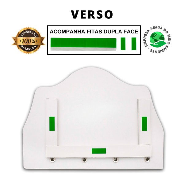 Porta Chaves e Cartas de Parede Café 4 ganchos 25x18 cm