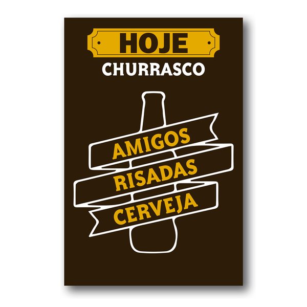Placa Decorativa Frase Bebidas Mdf 30x40 cm