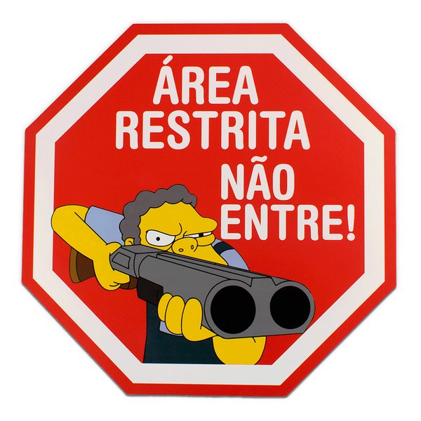 Placa Decorativa Recorte Área Restrita Geek  35x35 Cm
