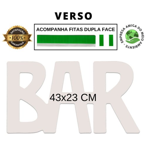 Placa Decorativa Recorte Bar Cervejas Bebidas  43x23 Cm