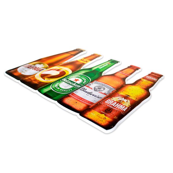 Placa Decorativa Cervejas Garrafas Beer Recorte 35x27 Cm