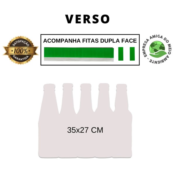 Placa Decorativa Cervejas Garrafas Beer Recorte 35x27 Cm