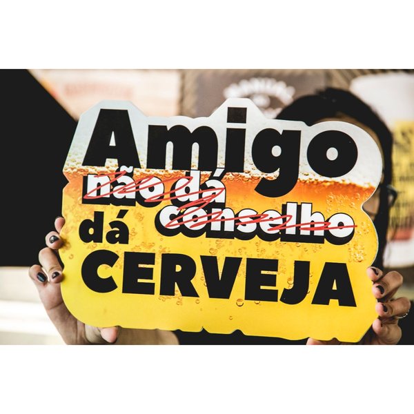 Placa Decorativa Frase Cerveja Recorte 35x25 Cm