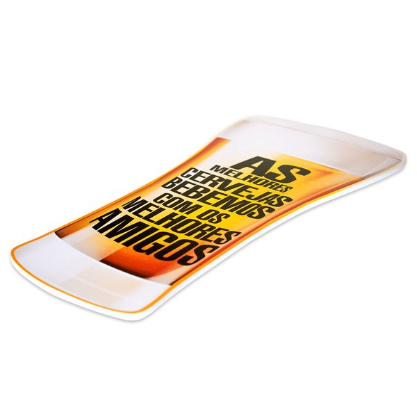 Placa Decorativa Copo Cerveja Frase Recorte 40x20 Cm