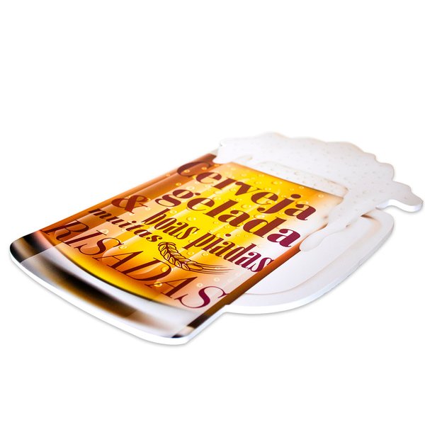 Placa Decorativa Cerveja Beer Frase Recorte 35x25 Cm