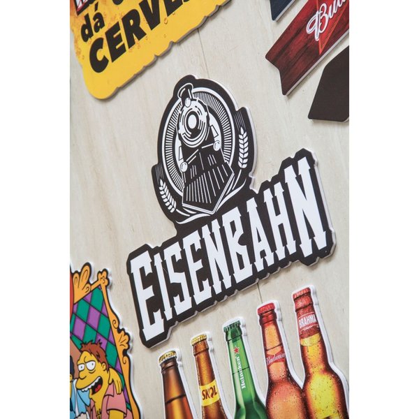 Placa Decorativa Cerveja Eisenbahn Recorte 40x30 Cm