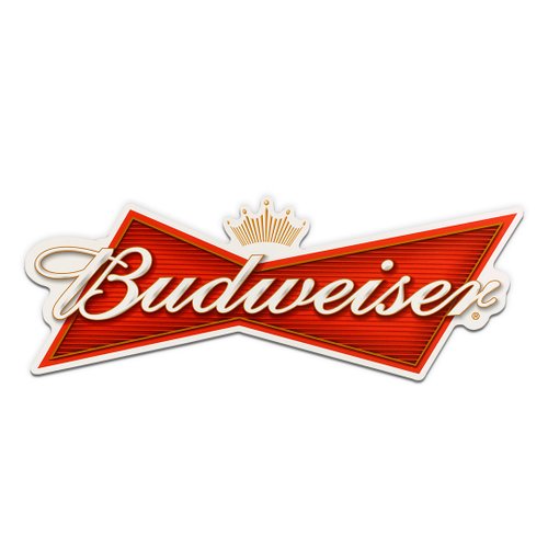 Placa Decorativa Recorte Cerveja Budweiser  45x16 Cm