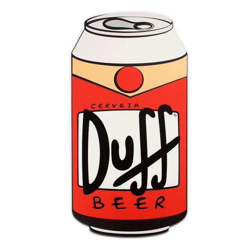 Placa Decorativa Recorte Cerveja Duff  40x20 Cm