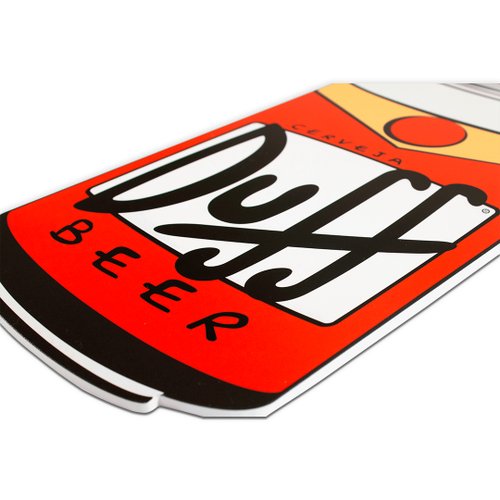Placa Decorativa Recorte Cerveja Duff  40x20 Cm