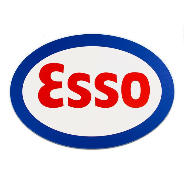 Placa Decorativa Recorte Esso Carro Moto  40x28 Cm