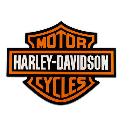 Placa Decorativa Recorte Harley Davidson Moto  42x32 Cm