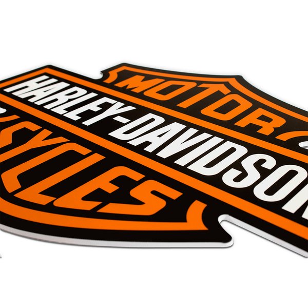 Placa Decorativa Recorte Harley Davidson Moto  42x32 Cm