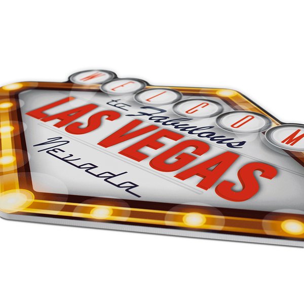 Placa Decorativa Recorte Las Vegas Cidades  45x30 Cm
