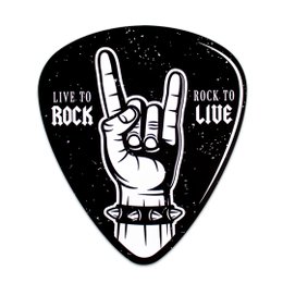 Imagem de Placa Decorativa Música Palheta Rock Recorte 20x30 Cm