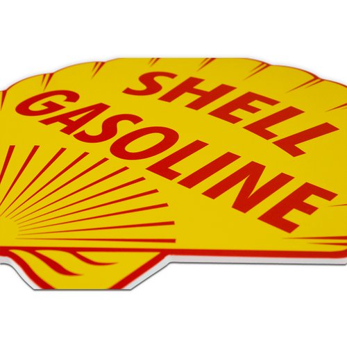 Placa Decorativa Recorte Shell Gasolina  35x35 Cm