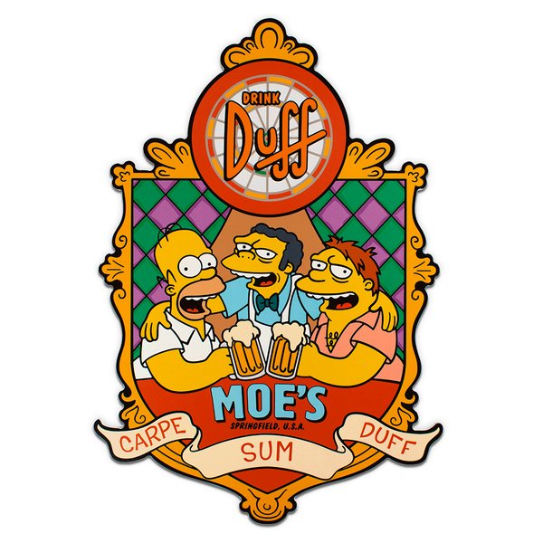 Placa Decorativa Recorte Simpson Duff  50x35 Cm