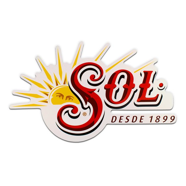 Placa Decorativa Recorte Cerveja Sol  45x27 Cm
