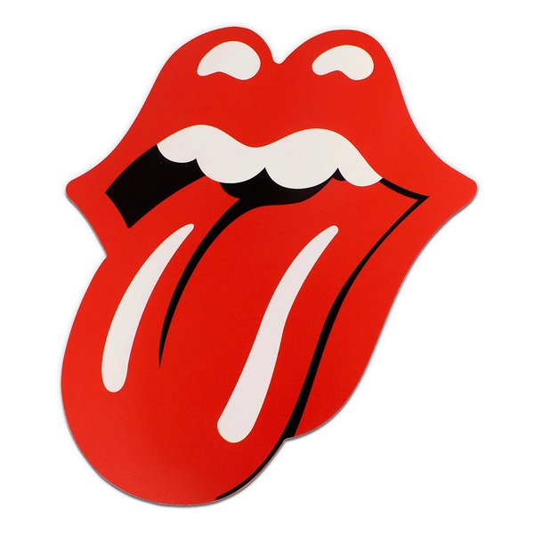 Placa Decorativa Recorte Música Rolling Stones  37x32 Cm
