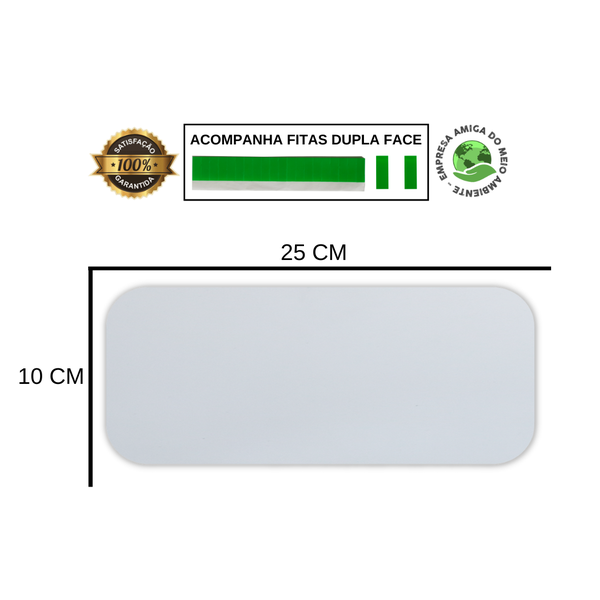 Placa de Sinalização Aviso Wifi Free 25x10 cm