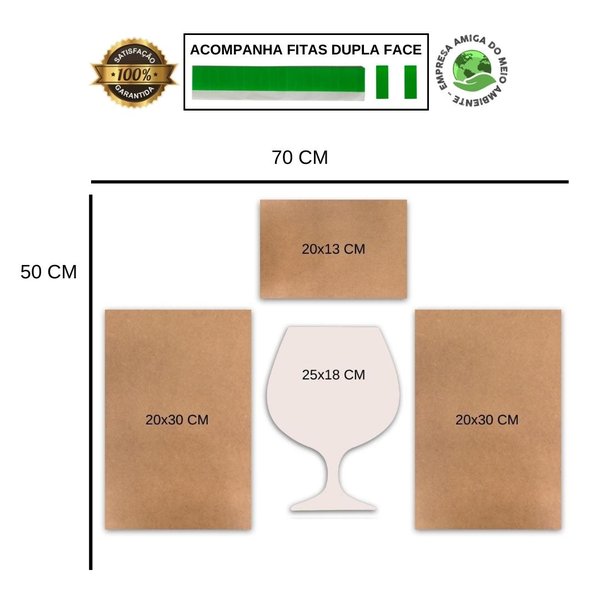 Kit 4 Placas Decorativas Bebidas Frases Vinhos Wine Bar