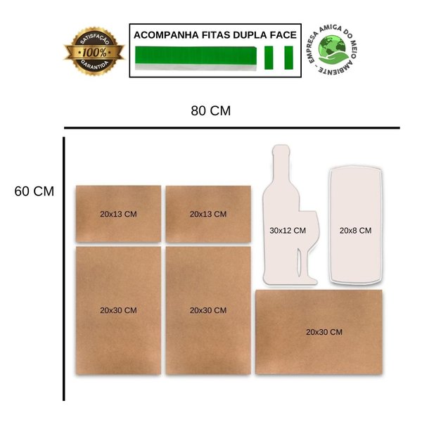Kit 7 Placas Decorativas Bebidas Frases Vinhos Wine Bar
