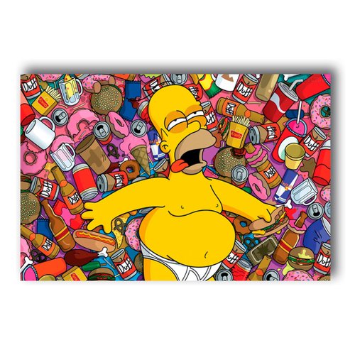 Placa Decorativa Homer Simpsons Cerveja 30x40 cm