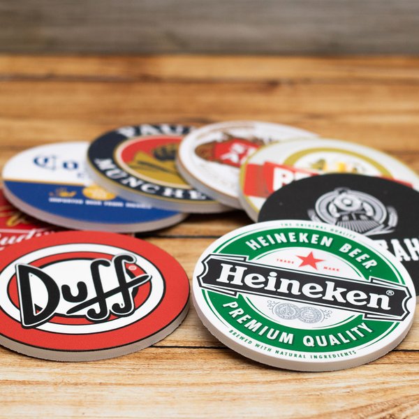 Kit 8 Bolachas Porta Copos Cervejas Em Plástico Com Suporte