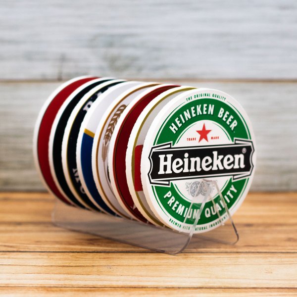 Kit 8 Bolachas Porta Copos Cervejas Em Plástico Com Suporte